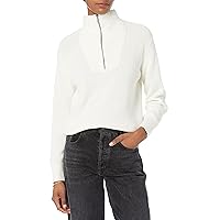 Amazon Essentials Women's Relaxed-Fit Ribbed Half Zip Sweater (Available in Plus Size) (Previously Amazon Aware)