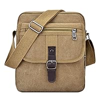 Vintage Multi-function Canvas Small Messenger Bag Casual Crossbody Shoulder Bag Chest Bag Purse Satchel Handbag