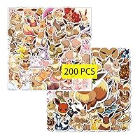 Cute Anime Stickers (200 Pcs) Gifts Merch Kawaii Cartoon Sticker for Laptop Water Bottle Phone Accessory Window Helmet Decor Teens