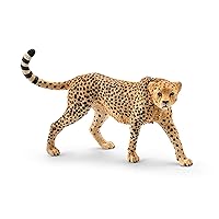 Schleich Wild Life, Animal Figurine, Animal Toys for Boys and Girls 3-8 Years Old, Female Cheetah, Ages 3+