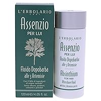 L'Erbolario Absinthium Aftershave Fluid - Absinthium, Tarragon And Genepy - Triple Toning, Moisturizing And Astringent Action - Leaves Skin Feeling Fresh, Compact And Nourished - For Men - 4.05 Oz