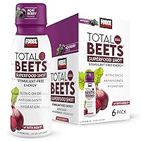 Force Factor Total Beets Superfood Shots for Healthy All-Day Stamina, Energy Drink Alternative with Beet Root Powder, Vitamins, & Antioxidants, Nitric Oxide Energy Shot, Açaí Berry, 3 Fl Oz (6-Pack)