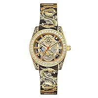 GUESS Women's 34mm Watch - Multi-Color Bracelet Gold Dial Multi-Color Case