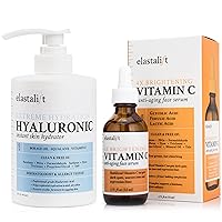 Hyaluronic Acid Hydrating Body Lotion + Vitamin C Brightening Facial Serum Set