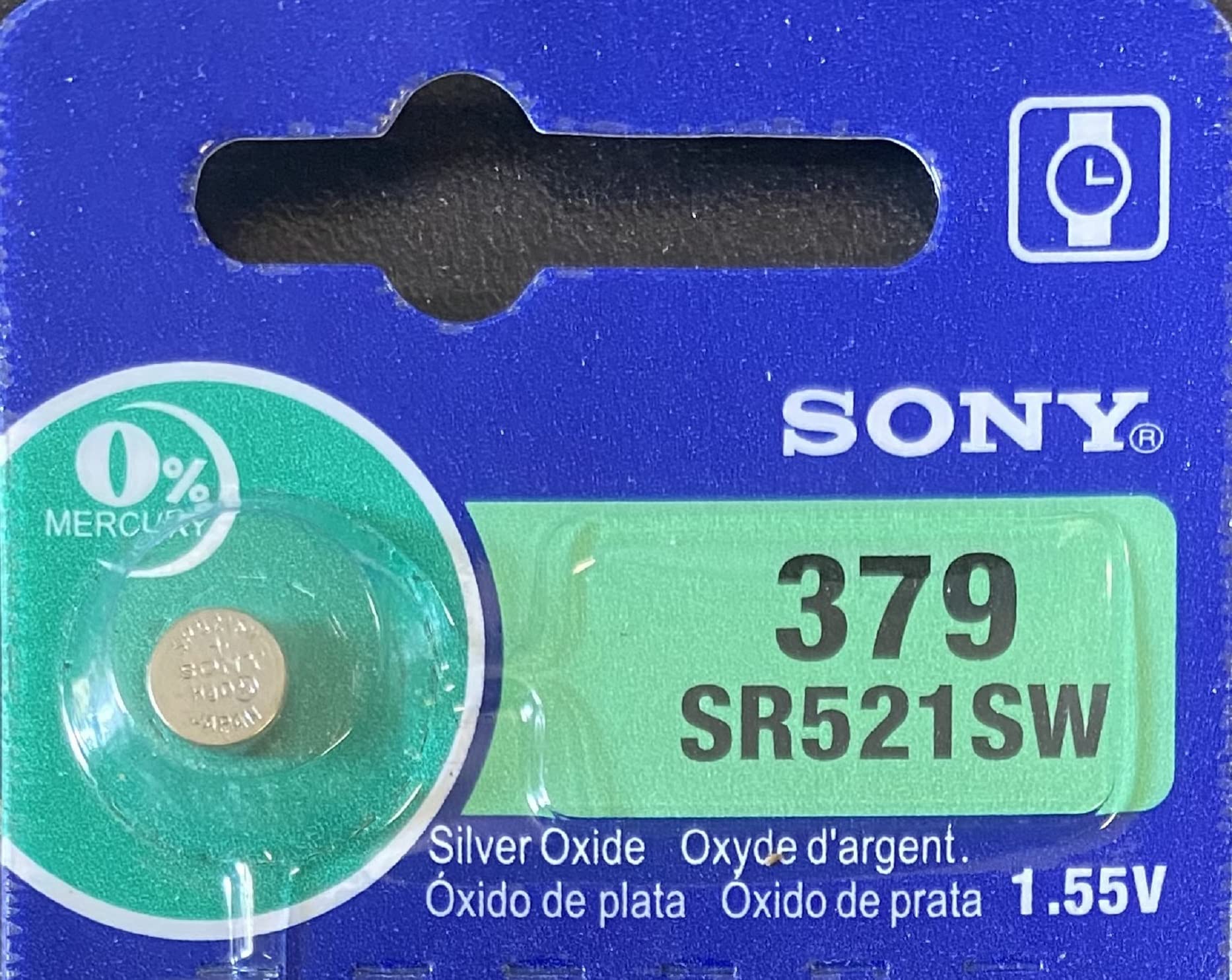 1 pcs SR379 379 SR521 SR521SW Sony Card 0% Hg 1.55V Silver Oxide battery