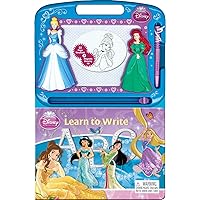 Phidal - Disney Princess Learn to Write Learning Series - learn to write with magnetic drawing pad, doodle pad for Kids and Children Learning Fun Phidal - Disney Princess Learn to Write Learning Series - learn to write with magnetic drawing pad, doodle pad for Kids and Children Learning Fun Board book