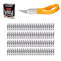 WA Portman Finger Tip Knife Set - Ergonomic Finger Blade Craft Knife Kit with 100#11 Replacement Blades - Precision Finger Knife with Craft Blades - Fingertip Blade & 100 Blades - Precision Knife Set