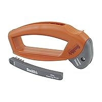 Smith’s 50603 Handheld Lawn Mower Blade Sharpener - Oversized Handle & Large Safety Guard - Durable Plastic - Easy to Use - Wire Cleaning Brush - Preset Carbide Blade - Gardening Lawn Care Tools