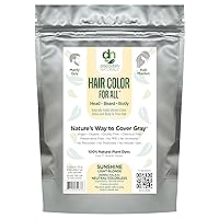 Blonde Henna Hair Color For All Kit | 100% All Natural Hair Dye & Beard Dye Powder (Sunshine Light Blonde) Organic, Herbal & Vegan Chemical & Cruelty Free Permanent Gray Coverage & Tinting