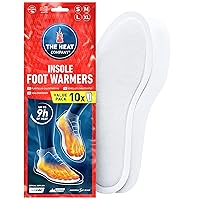 Insole Foot Warmers - 5, 10 or 30 Pairs – S, M, L, XL – 9h of Extra Warmth - Instant Heat - Air Activated Heated Insoles - Purely Natural - Toe Warmers, Feet Warmers for Men & Women
