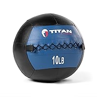 Titan Fitness Soft Leather Medicine Wall Ball, Durable, Endurance, Cardio, Core Strength