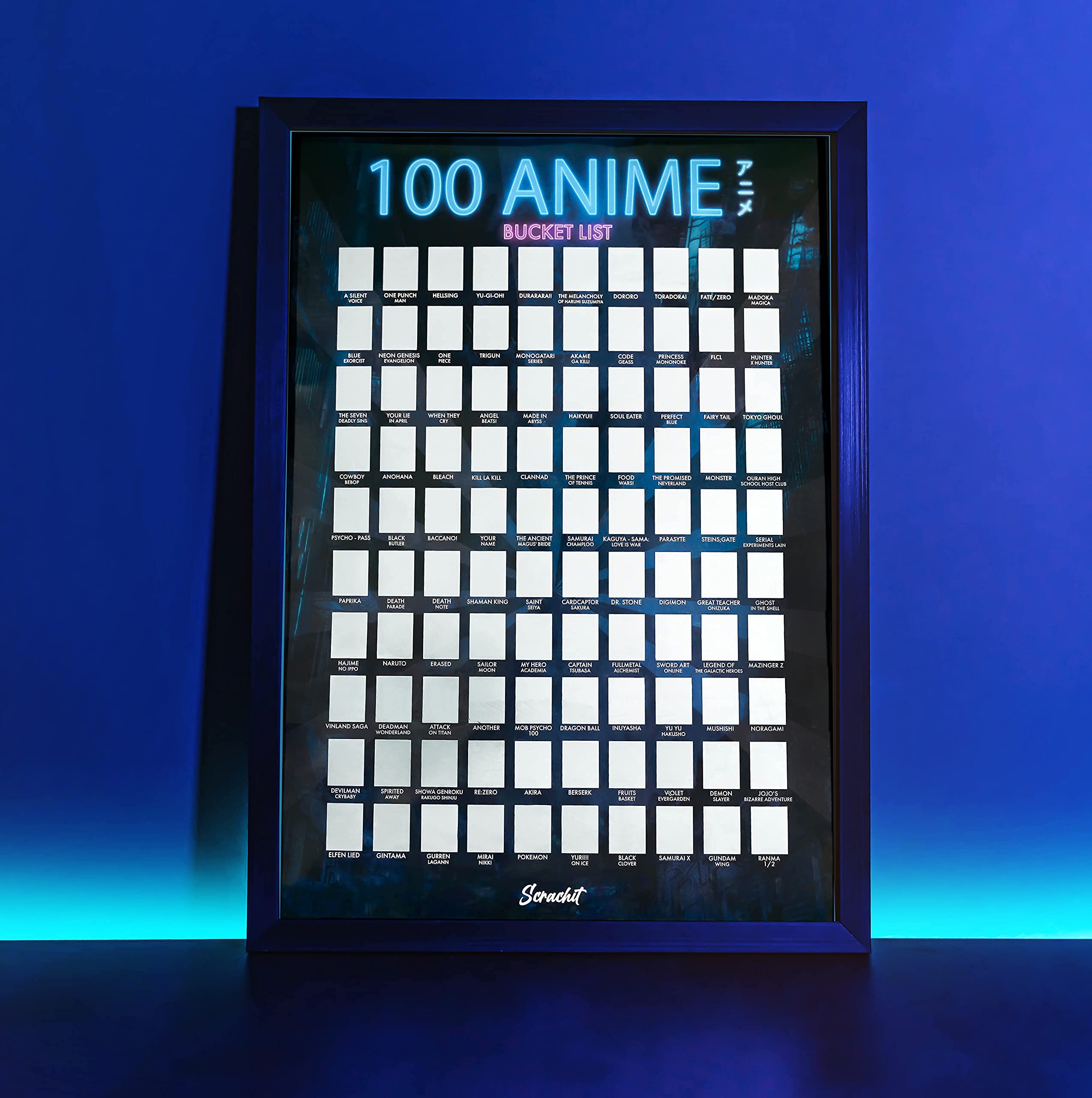 New TOP 100 Animes Scratch Off Poster- Bucket List Poster Gift Unframed -  AliExpress