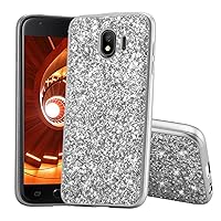 Personality Retro Shiny TPU Phone case for Samsung Galaxy S10 S9 S8 E Plus Note 10 9 8 Pro Back Cover Classic Bling Glamorous Shockproof Protective Shell(Silver,Note 10 Pro)