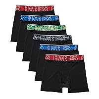 Hanes Boys Tween Boxer Brief, Performance X-Temp Mesh Stretch Underwear, 6-Pack