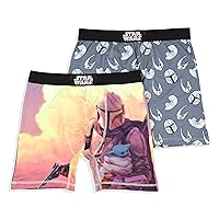INTIMO Star Wars Mens' The Mandalorian 2 Pack Boxers Underwear Boxer Briefs