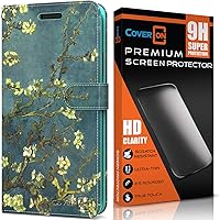 CoverON Wallet Pouch for Motorola Moto G Pure Case and Screen Protector, RFID Blocking Vegan Leather Phone Cover - Almond Blossom