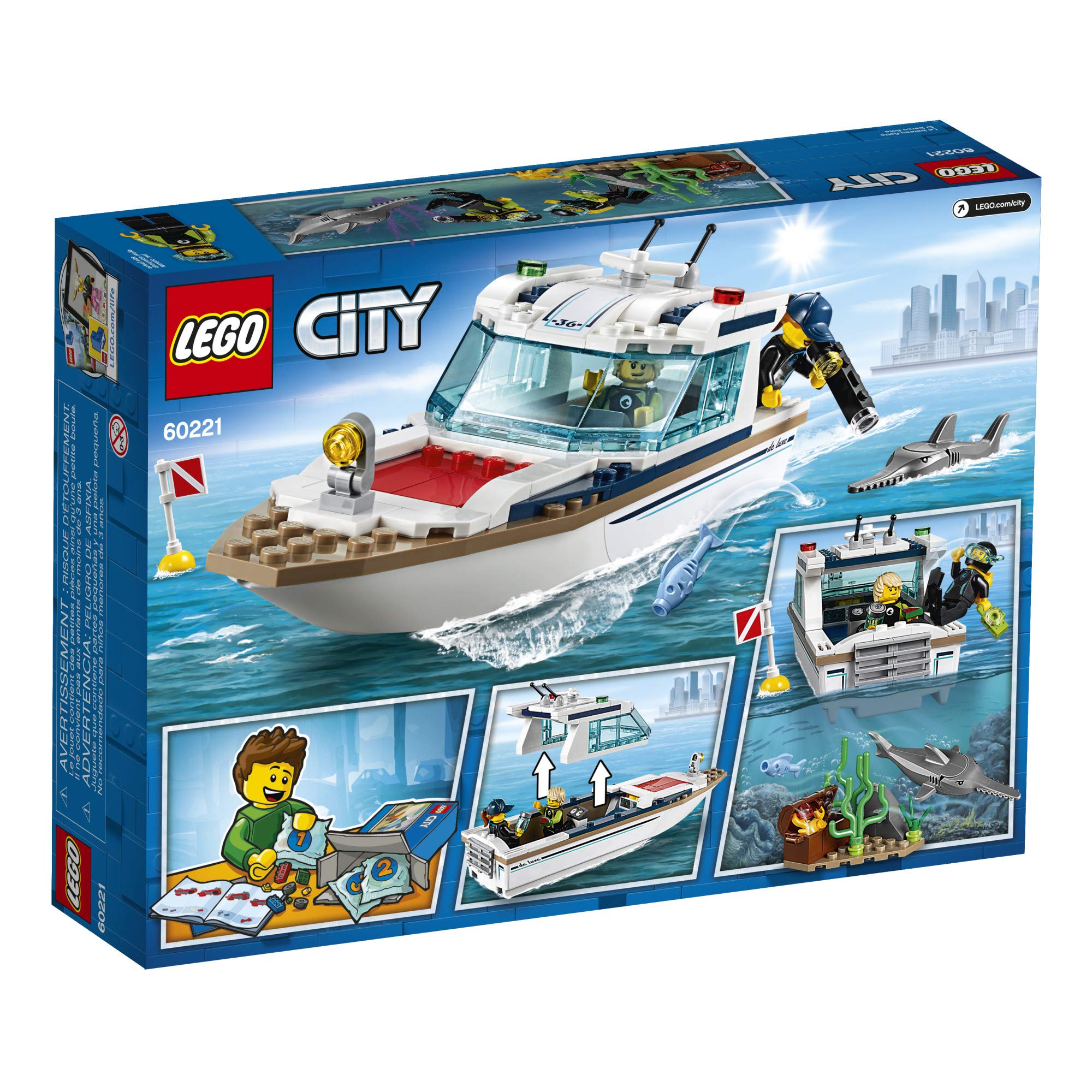 LEGO City Great Vehicles Diving Yacht 60221 Building Kit (148 Pieces)