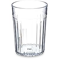 Carlisle FoodService Products Bistro Tumbler Plastic Tumbler for Restaurants, Catering, Kitchens, Plastic, 10.2 Ounces, Clear, (Pack of 72)