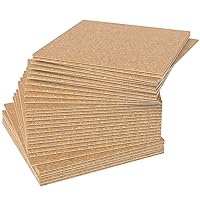 200 Pack 4 x 4 Inch Cork Squares Self-Adhesive Cork Tiles Mat with Strong Adhesive-Backed for Wall Decor and DIY Adhesive