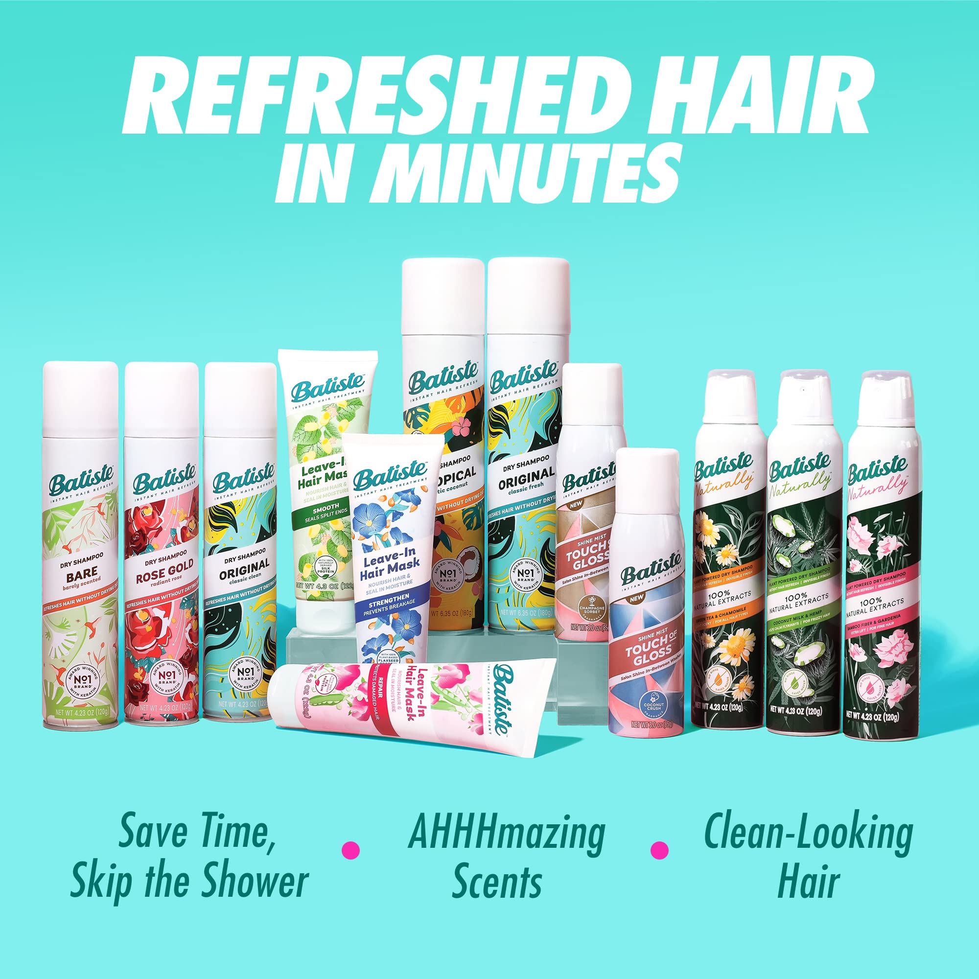 Batiste Overnight Deep Cleanse 200ml, Leave-In Deep Cleansing Dry Shampoo for Overnight Use, Absorbs Oil for Clean Looking Fresh Hair Overnight