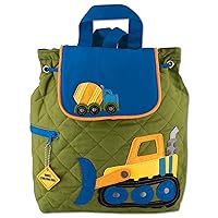 Stephen Joseph Kids' Unisex Toddler Back to School, Quilted Backpack, Construction, One Size