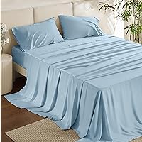 Bedsure Full Size Sheets, Cooling Sheets Full, Rayon Derived from Bamboo, Deep Pocket Up to 16