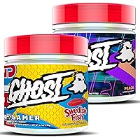 GHOST Gamer Bundle: Energy and Focus Support Formula - Peach and Swedish Fish