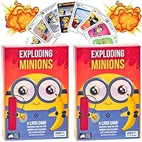 Exploding Minions Card Game & MyMoji Minions Collectible Figure Head Gift Sets - (2X Exploding Card Games)