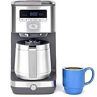 Drip Coffee Maker With Timer | 10-Cup Thermal Carafe Pot Keeps Coffee Warm for 2 Hours | Adjustable Brew Strength | Wide Shower Head for Maximum Flavor | Kitchen Essentials | Stainless Steel