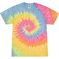 Colortone 100% Cotton Tie Dye T-Shirt for Women and Men, Small, Eternity