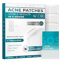 Hydrocolloid Pimple Patches (Made in Korea) FSA/HSA Eligible, Vegan, Hypoallergenic, Cruelty-Free | Acne Stickers, Overnight Treatment - for Zits, Spots, Pimples, Whiteheads (10 Count, XL Patches)