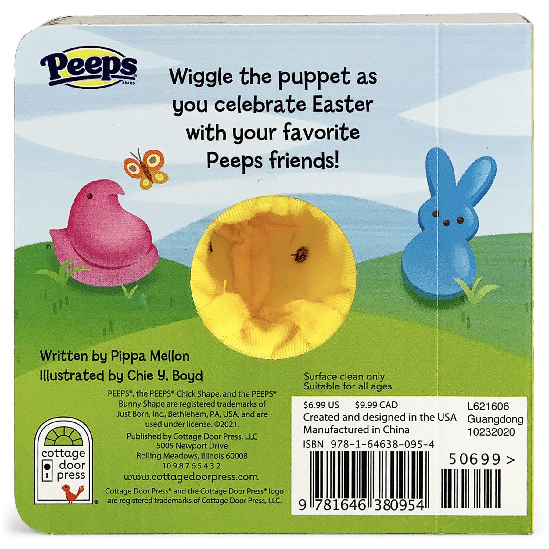 One, Two, PEEP! Peeps Finger Puppet Board Book Easter Basket Gifts or Stuffer