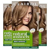 Clairol Natural Instincts Demi-Permanent Hair Dye, 7 Dark Blonde Hair Color, Pack of 3