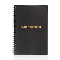 A5 Blood Pressure Logbook with Flexible - Spiral Bound – Daily Recording and Tracking of Blood Pressure, Heart Rate and Medication at Home, 116 Pages