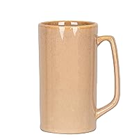 Ceramic coffee Mug - Studio Pottery Large Brown Glazed Tall Cup for Latte Cocoa Milk - Procelain Stoneware Mugs - (500 ML / 17 Oz)