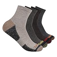 Timberland Mens 4Pack Half Cushioned Quarter Socks