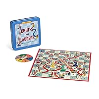 WS Game Company Chutes and Ladders Nostalgia Edition Board Game in Collectible Tin
