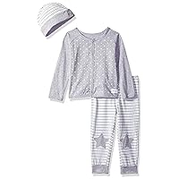 Calvin Klein baby-boys 2 Pieces Cardigan Pant Set With Hat