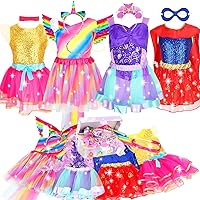 Princess Dresses for Girls,Kids Dress Up Clothes Costume Set Princess Toys Gift Girl for Little Girls Ages 3-6yrs