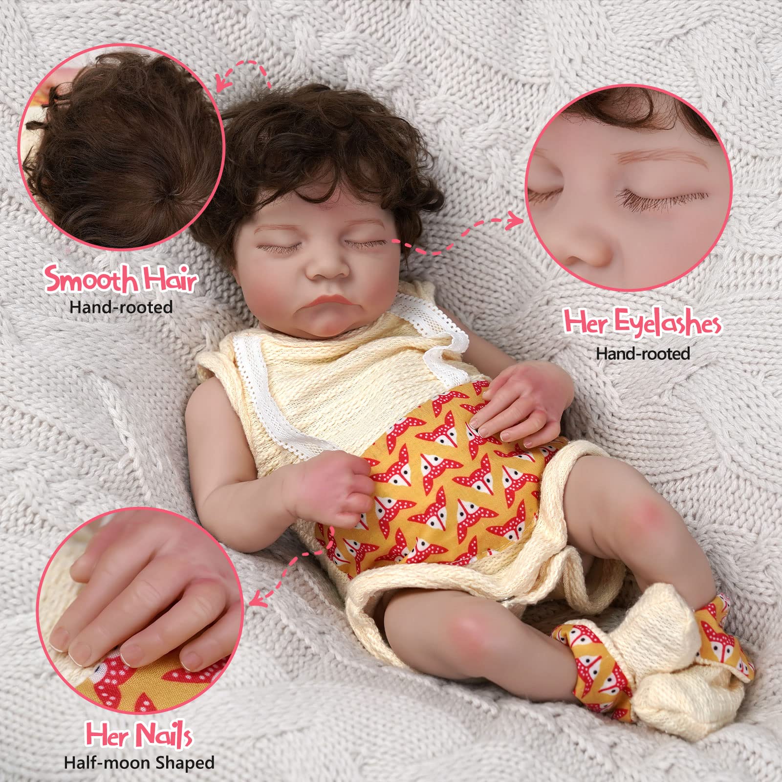 JIZHI Lifelike Reborn Baby Dolls - 17-Inch Soft Body Realistic-Newborn Baby  Dolls Full Vinyl Body Poseable Baby Girl with Feeding Kit Gift Box for Kids  Age 3+ 
