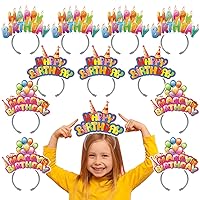 Happy Birthday Headbands, Paper Birthday Party Hats, Birthday Hats for Adults and Kids, 3 Patterns