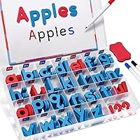 Gamenote Classroom Magnetic Letters Kit 234 Pcs with Double-Side Magnet Board - Foam Alphabet Letters for Kids Spelling and Learning