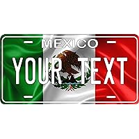 Mexico Flag Personalized Custom Novelty Tag Vehicle Car Auto Motorcycle Moped Bike Bicycle License Plate