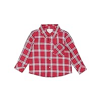 Boys' Toddler Mason Shirt Tartan, Red, 3-6M