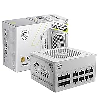 MAG 850GL PCIE 5 White Gaming Power Supply - Full Modular - 80 Plus Gold Certified 850W - Compact Size - ATX PSU