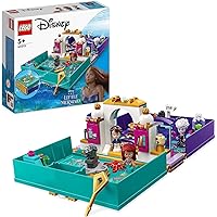 LEGO 43213 Disney Princess The Little Mermaid - Story Book Building Kit with Disney Princesses, Toy for Children from 5 Years with Ariel, Prince Eric and Ursula plus Crab Figure by Sebastian