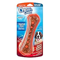 Chew 'n Clean Dental Duo Bacon Flavored Dental Dog Treat & Chew, Color Varies, Extra Large
