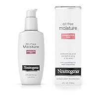 Neutrogena Oil Free Moisture Glycerin Face Moisturizer & Neck Cream for Combination Skin, Lightweight, Oil Absorbing Facial Moisturizer Lotion for a Soft Natural Matte, 4 fl. oz
