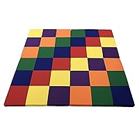 FDP Softscape Space Saver 4-Section Folding Activity Mat for Infants and Toddlers, Tummy Time for Babies, Soft Foam Colorful Play - Assorted