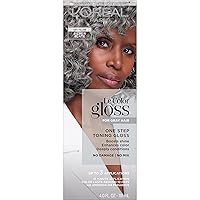 Le Color Gloss One Step Toning Gloss, In-Shower Hair Toner with Deep Conditioning Treatment Formula for Gray Hair, Silver Slate, 1 Kit